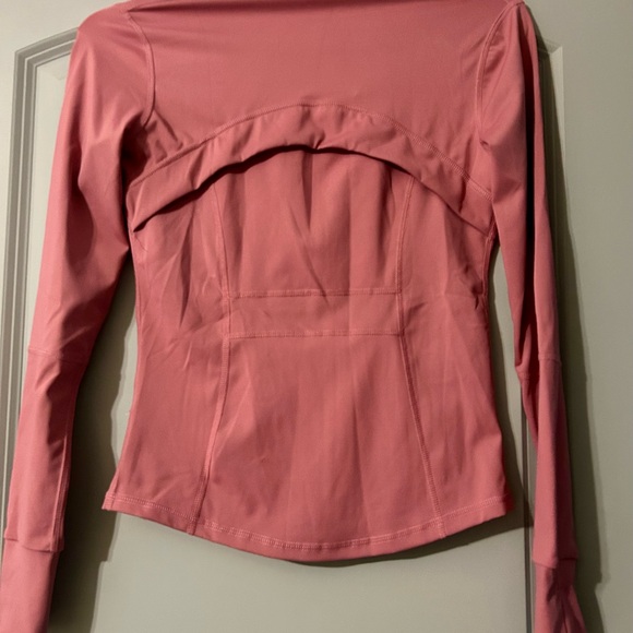 Women's Pink Athletic Zip-up Top - Picture 4 of 4